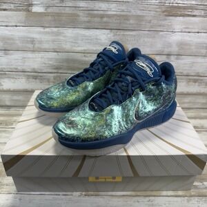 Nike LeBron James XXI 21 Abalone Industrial Blue‎ Green FN0708-400 sz 9 Men's